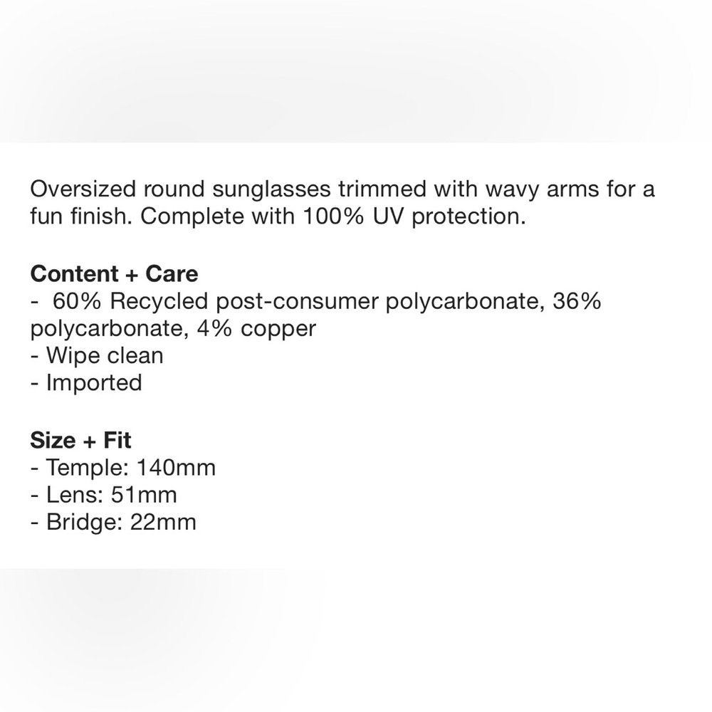 Birdie Wavy Round Sunglasses - Picture 3 of 3
